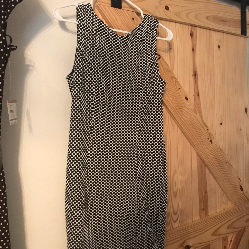 Black and white dotted dress